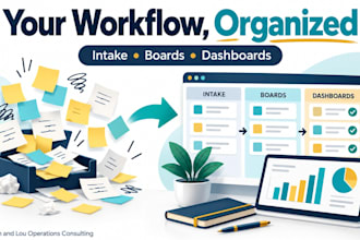 set up your asana, clickup, or airtable workflow and dashboard