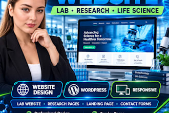 build a professional scientific research laboratory website