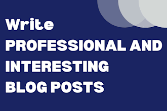 write professional and interesting blog posts
