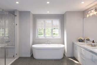 design and render a highly realistic 3d bathroom, kitchen, or dining room