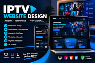 design and develop a professional iptv streaming website