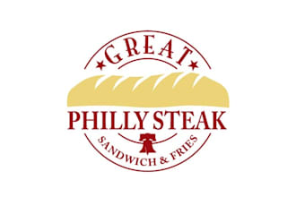 design custom food sandwich and fries logo for you