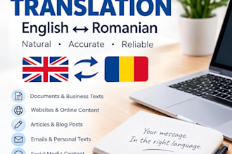 profesionally translate english to romanian and romanian to english