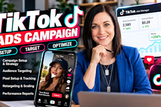 setup and manage tiktok ads campaign and tiktok advertising