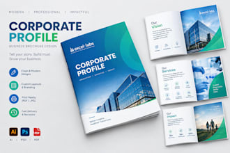 design a professional corporate profile or business brochure
