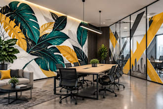 design wall mural, office wall graphics, wall art, wall decal and wallpaper