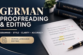 professionally proofread and edit your german text