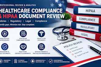 review healthcare compliance policies, hipaa, regulatory and legal documents