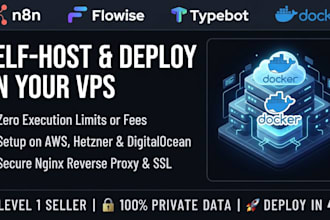 self host and deploy n8n typebot or flowise on your vps