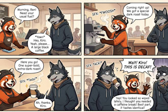 draw custom furry comic page, fursona manga, and anthro illustration