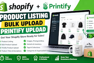 be shopify product lister printify product upload shopify bulk products listing