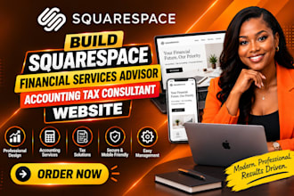 build squarespace financial services advisor  accounting tax consultant website