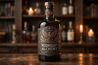 create a spirits brand bottle logo design