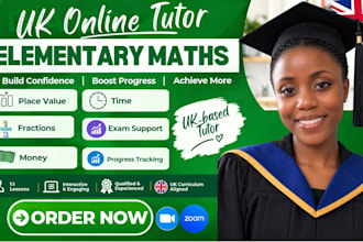 be your kids elementary UK maths tutor and give progress report