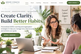design wix adhd coach website organization coach adhd specialist coach website