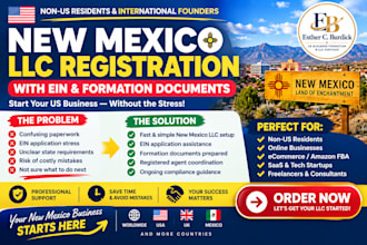 register your new mexico llc with ein and formation docs for nonresident owners