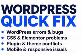 wordpress issues, errors, bugs, CSS and elementor problems