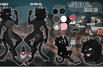 draw furry ref sheet character furry oc nsfw art fanart antro ref sheet
