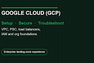 set up, secure, or troubleshoot your google cloud gcp infrastructure