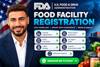 do fda food facility registration and import support
