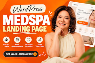 design wordpress medspa landing page, botox aesthetic clinic treatment page