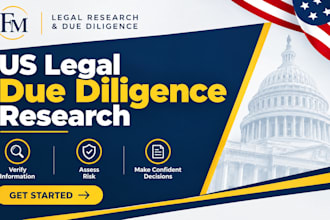research and perform legal due diligence for US