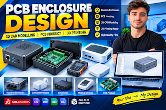 design custom pcb enclosure electronics case electronic housing for 3d printing