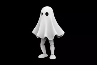 ready stl, spooky halloween costume,collectible figurine sculpt,ornament 3dprint