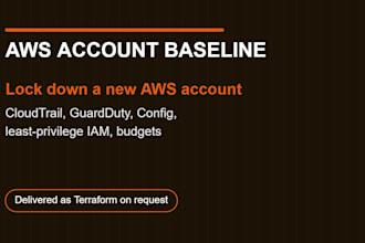 set up and secure your new AWS account with best practice baselines