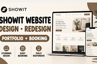 fix showit website design redesign  portfolio booking shopware website migration