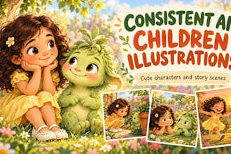 create consistent ai illustrations for kids storybooks