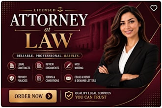be your lawyer for legal agreements,contracts,terms and conditions,nda, lawsuits