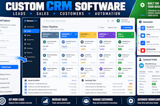 develop custom CRM software for sales lead customer management and automation