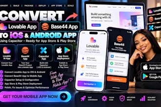 convert lovable app base44 app to ios android capacitor app store lovable ai app
