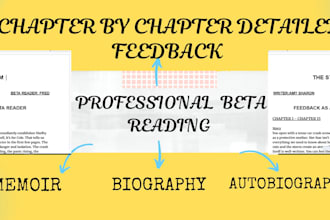 provide detailed chapter by chapter feedback on your memoir biography
