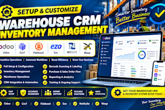 setup warehouse crm odoo cin7 fishbowl ezo netsuite wasp inventory management