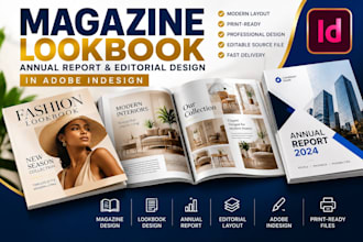 design magazine lookbook annual report and editorial layout in adobe indesign
