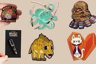 design custom hard soft lapel pin enamel pin vector design patch badge logo pins
