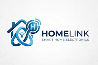 create a modern smart home electronics logo
