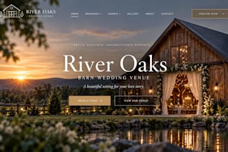 build squarespace wedding venue website barn wedding site rustic ceremony venue