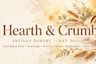 design a warm hand crafted logo for your small business