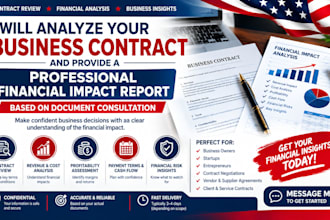 analyze your business contract and provide professional financial impact report
