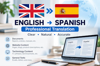 traducir textos de inglés a español de forma clara y natural