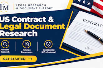 research legal contract and document under us