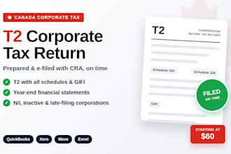 prepare and file your canada t2 corporate tax return