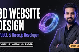 build a 3d webgl website with three js interactive 3d landing page design