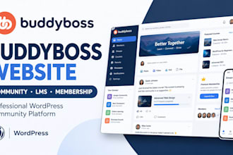 do buddyboss website for community membership learndash courses and forums setup