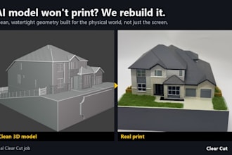 rebuild your broken ai generated 3d model for 3d printing
