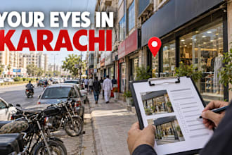 visit and verify a business or location in karachi
