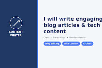 write engaging blog articles and tech content